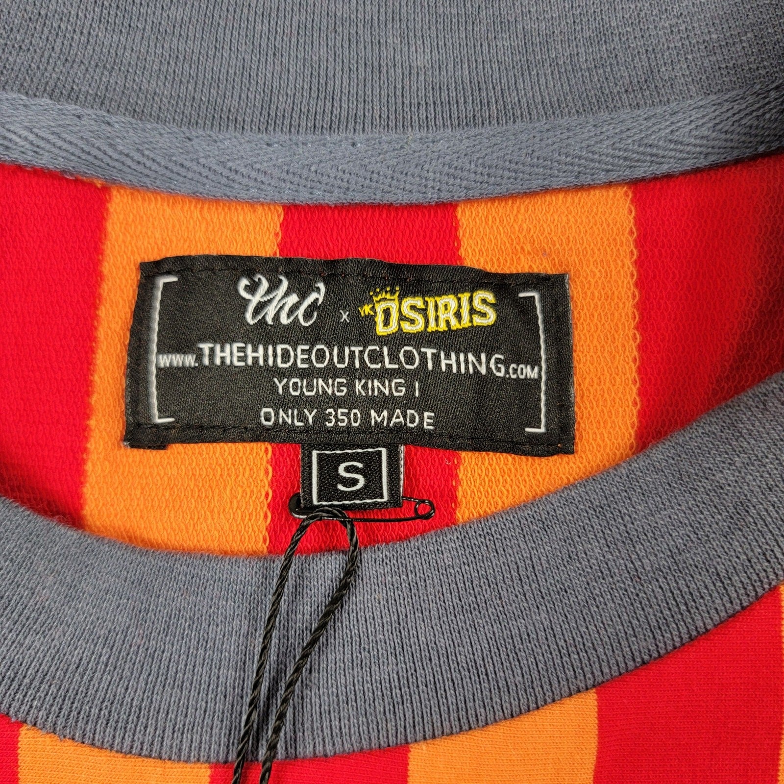 The Hideout Clothing x YK Osiris Blessed Stripe Long Sleeve Shirt S NWT 7917921