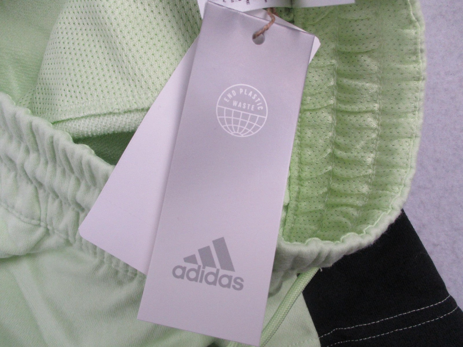 Adidas Hoop York City Basketball Shorts Womens L Lime Green Terry HB0690