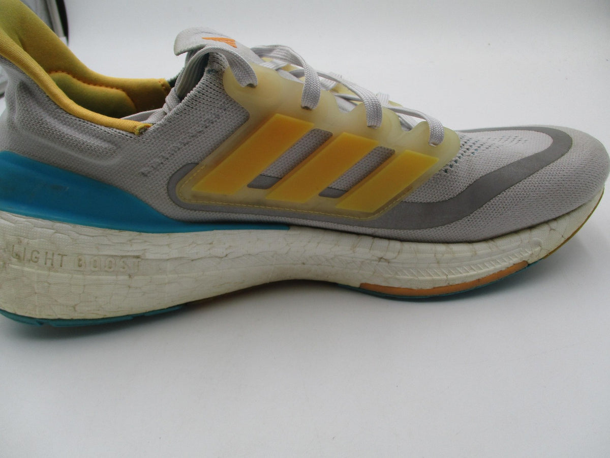 Adidas UltraBoost Light Shoes Mens Size 13 Gray Yellow Blue Running IE17589