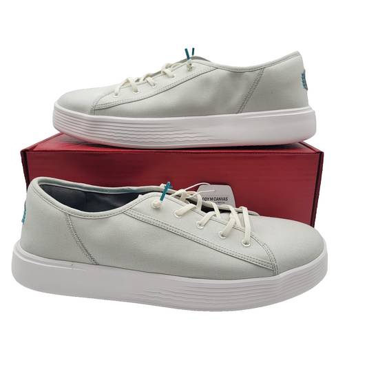 Hey Dude Mens Cody Sneakers US 13 M White Low Top Canvas NWOB  (1A1)0