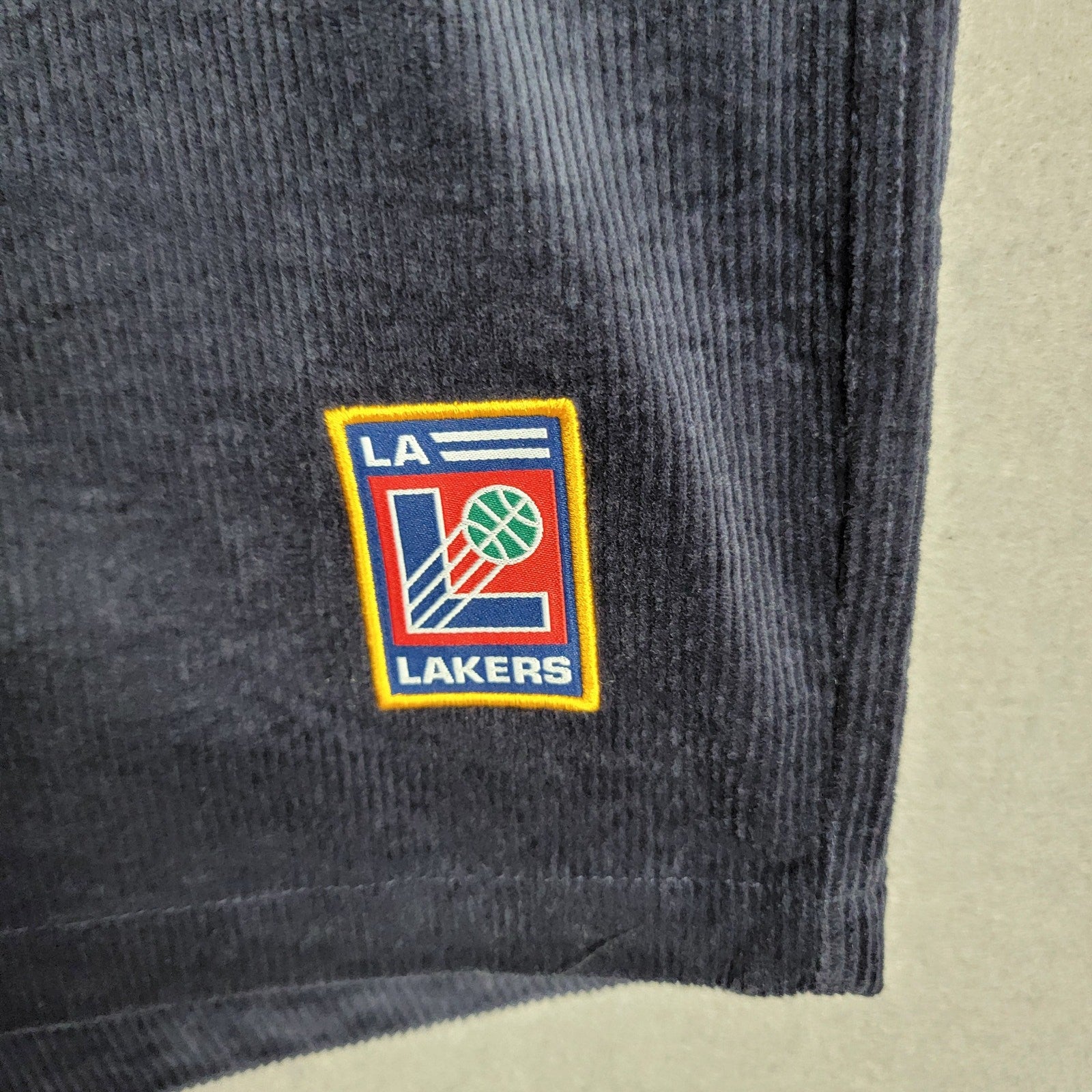 Mitchell & Ness Lakers Comet Shorts Midnight Navy Corduroy XL New