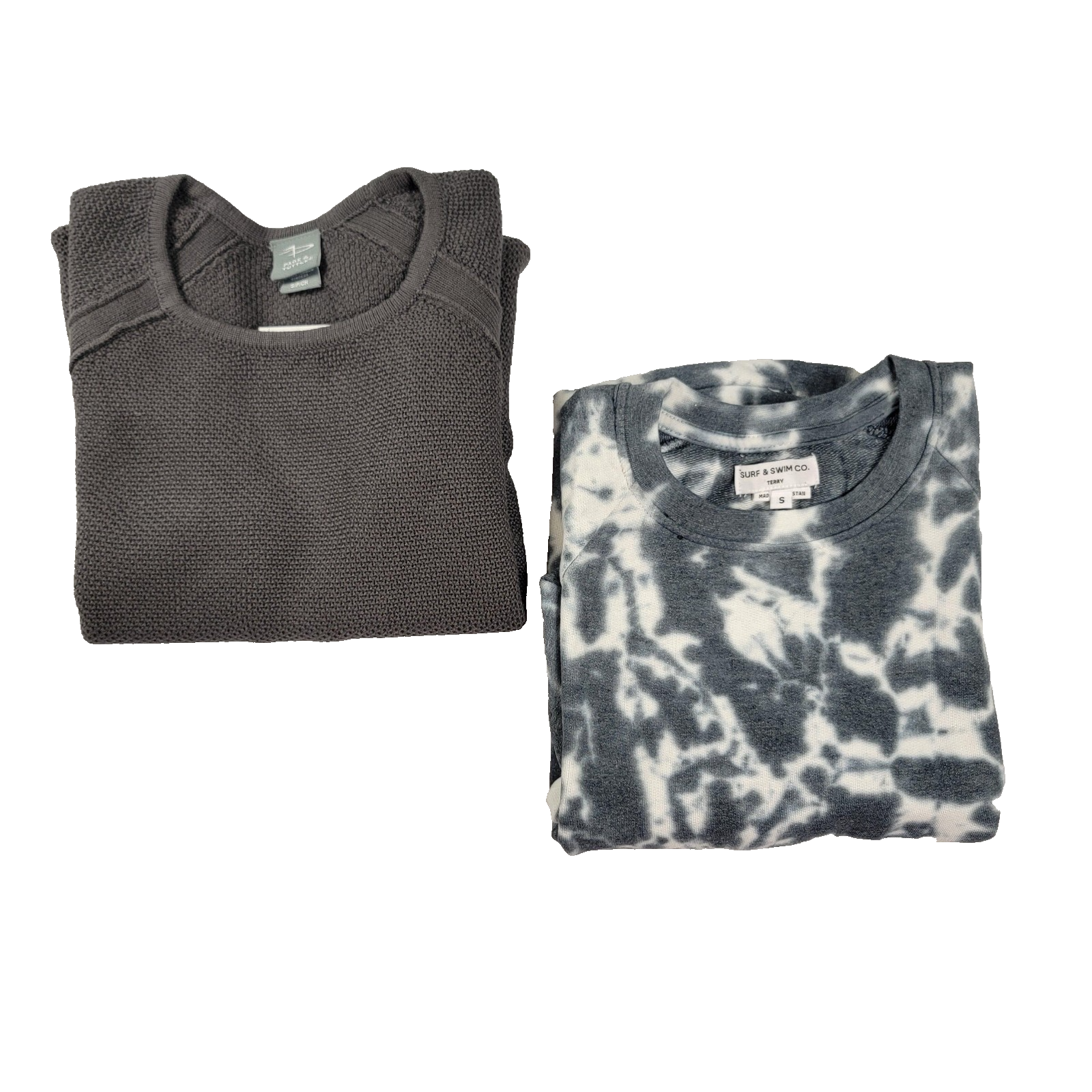 2 Pack Page & Tuttle/Surf & Swim Co Pullovers Gray & Tie Dye Sz S