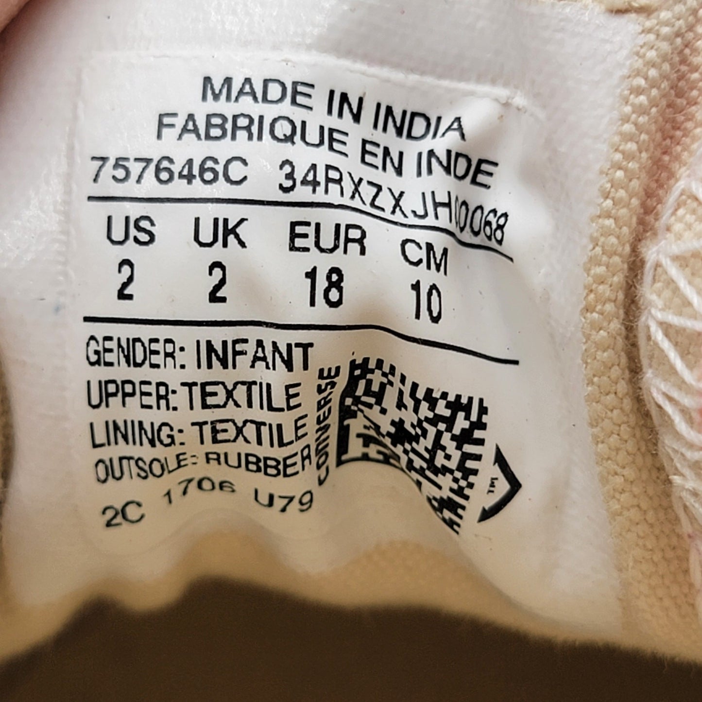 Converse CTAS OX Pink Pow Infant Sneakers 75764C