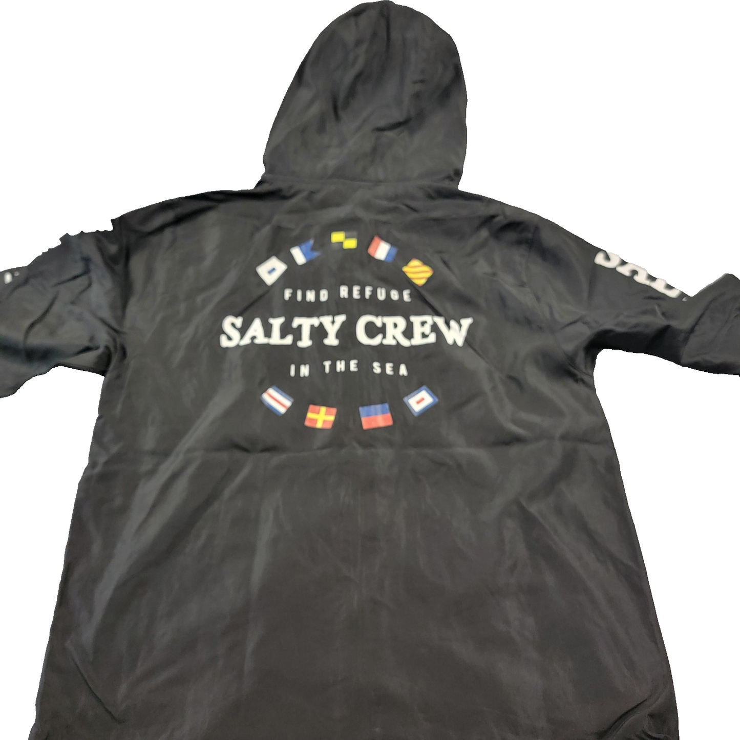 2 Pack Bundle Salty Crew Jacket Mens Medium Hooded Windbreaker Lightweight