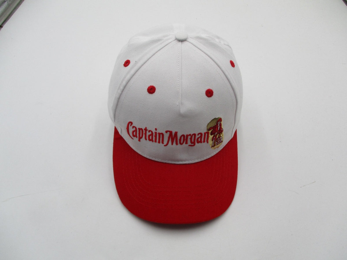 Captain Morgan White Red Adjustable Snapback Hat One Size Rum Distillery Cap8