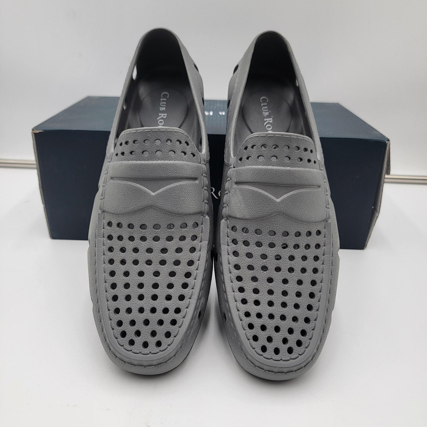Club Room Atlas Shoes Mens Size 8 Gray Loafers Slip On Water Shoes Lightweight2
