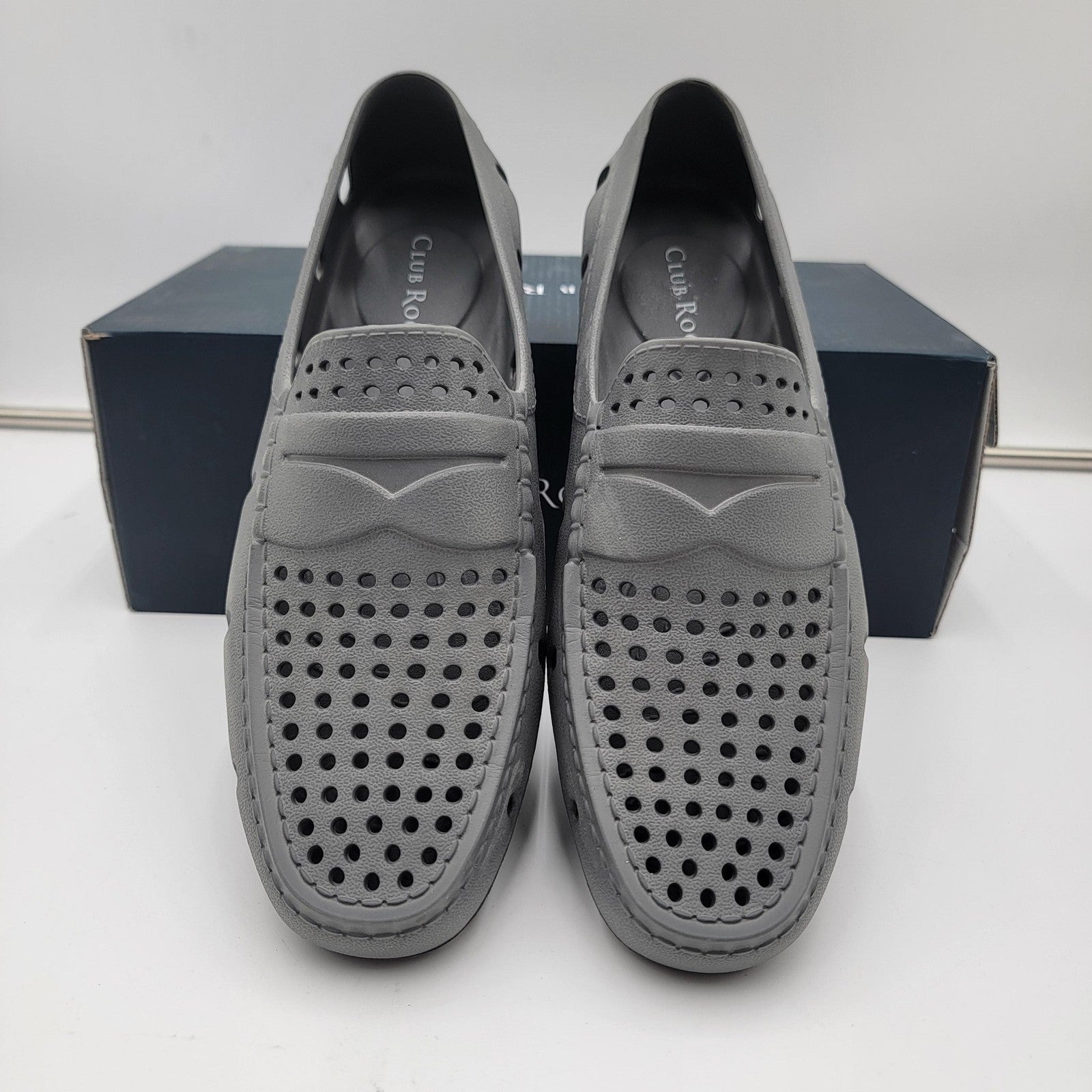Club Room Atlas Shoes Mens Size 8 Gray Loafers Slip On Water Shoes Lightweight2