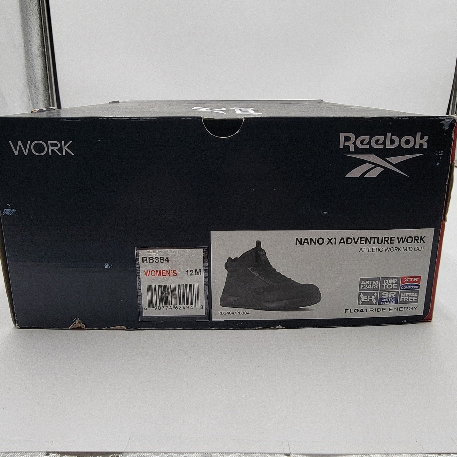 Reebok Nano X1 Adventure Work Mid Cut CT Black Wm Sz 12M RB3849