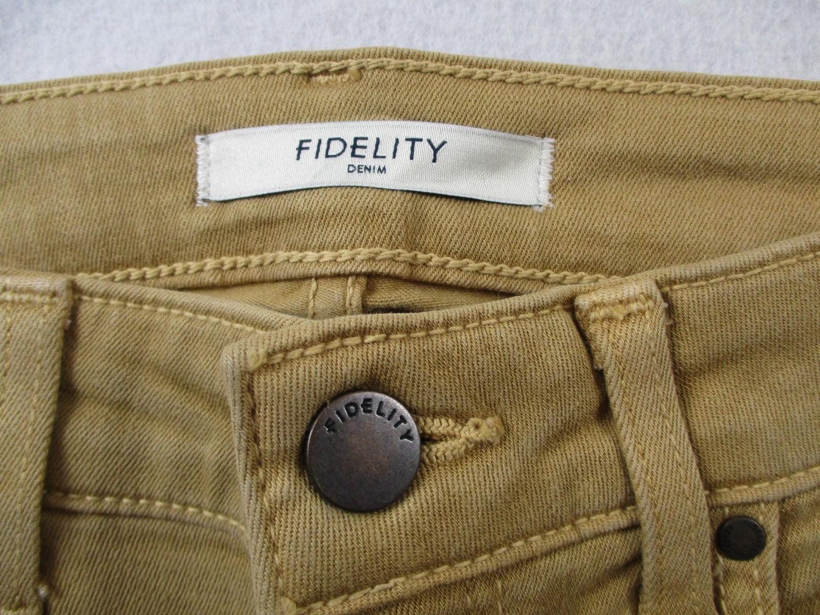 Fidelity Denim Lily Jeans Womens 26 Brown Caramel High Rise Bootcut New 14422