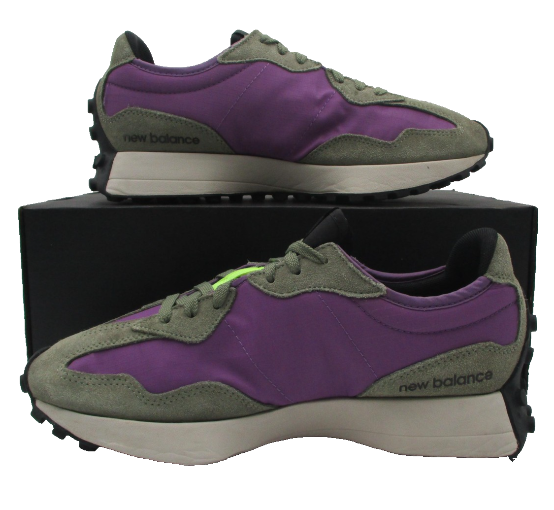 New Balance 327 'Sour Grape Bleached Lime Glow' Mens Sz 8.5 Sneakers MS327TC 1R41