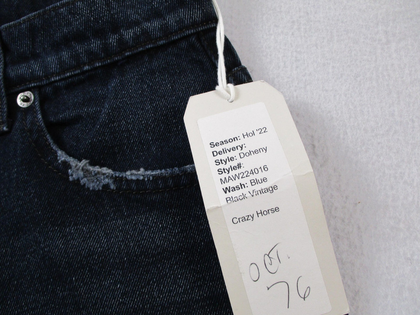Modern American Doheny Jeans Womens 26 Blue Black Vintage Wash Straight 14733