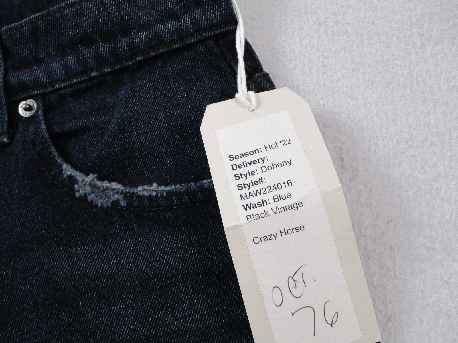 Modern American Doheny Jeans Womens 26 Blue Black Vintage Wash Straight 14733