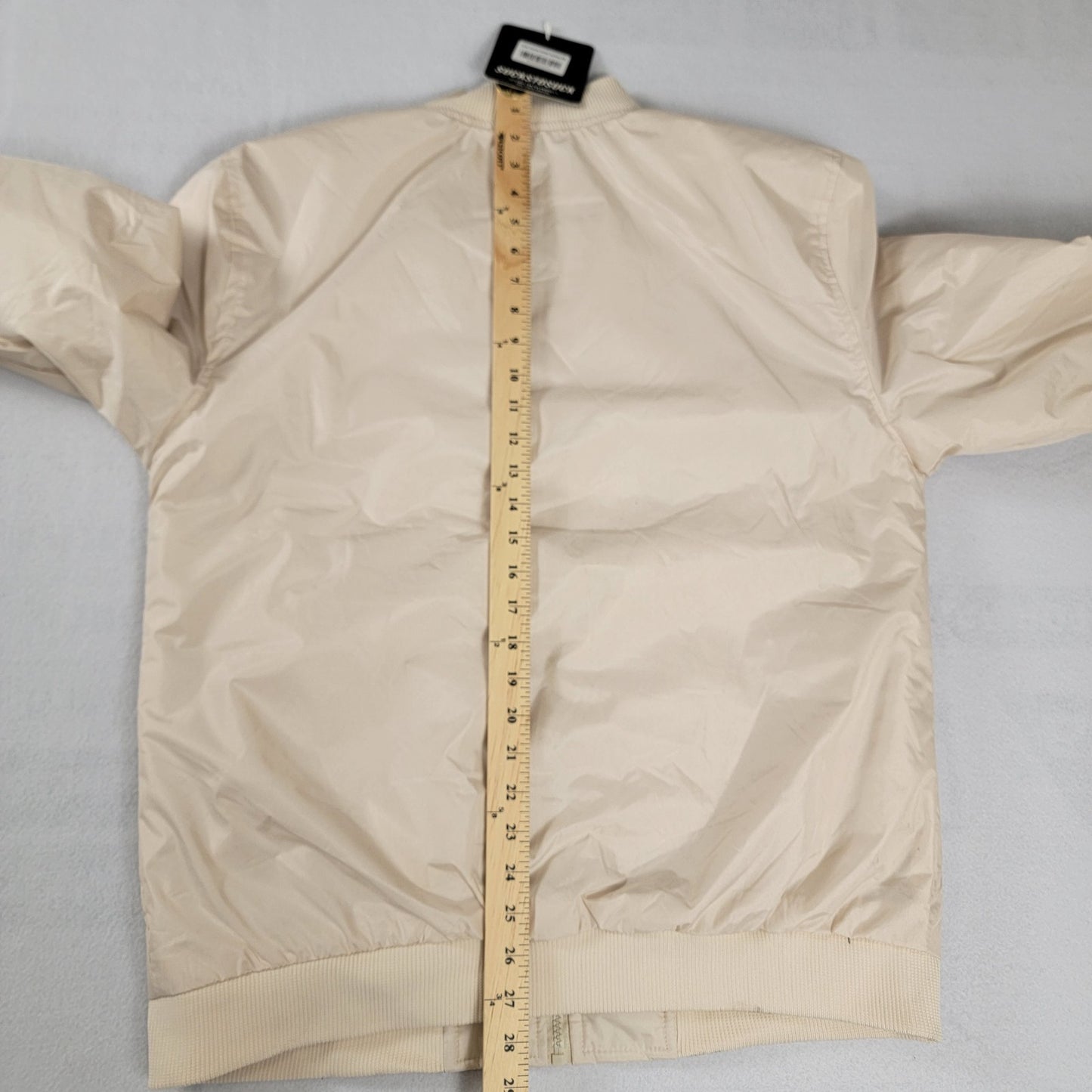 CLSC Varsity Script Jacket Cream Beige LA Logo Bomber Medium Streetwear