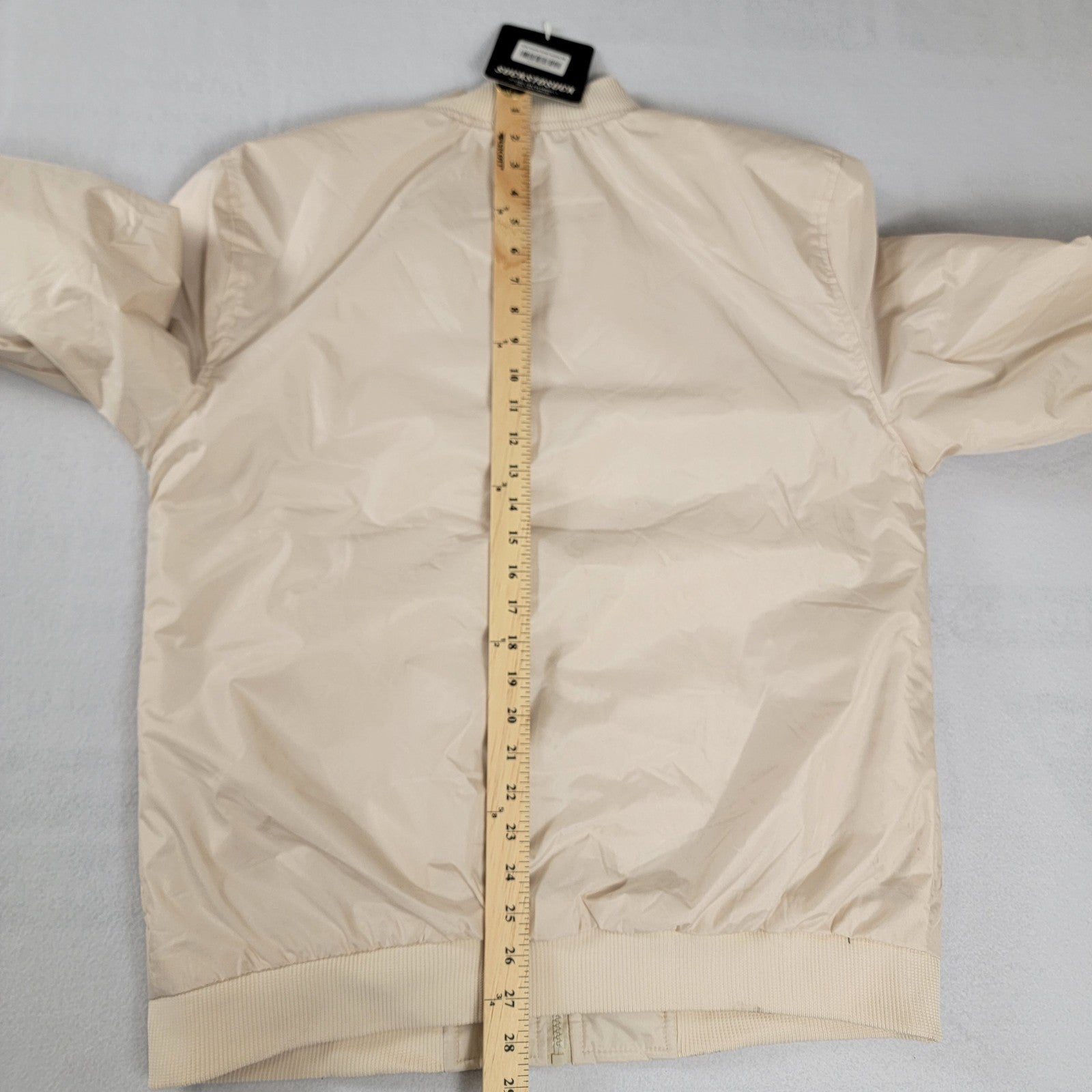 CLSC Varsity Script Jacket Cream Beige LA Logo Bomber Medium Streetwear