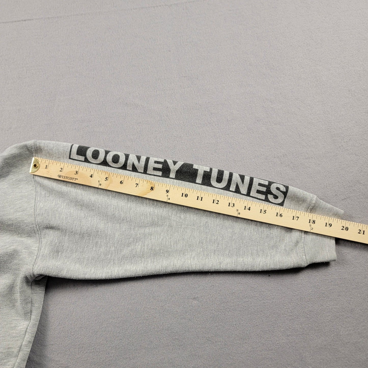 Looney Tunes Bugs Bunny Taz Hoodie Gray Mens M Used Graphic