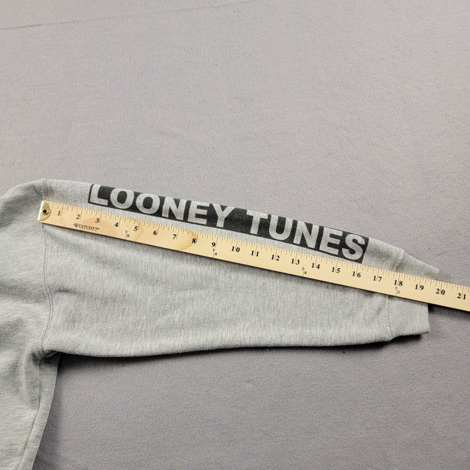 Looney Tunes Bugs Bunny Taz Hoodie Gray Mens M Used Graphic