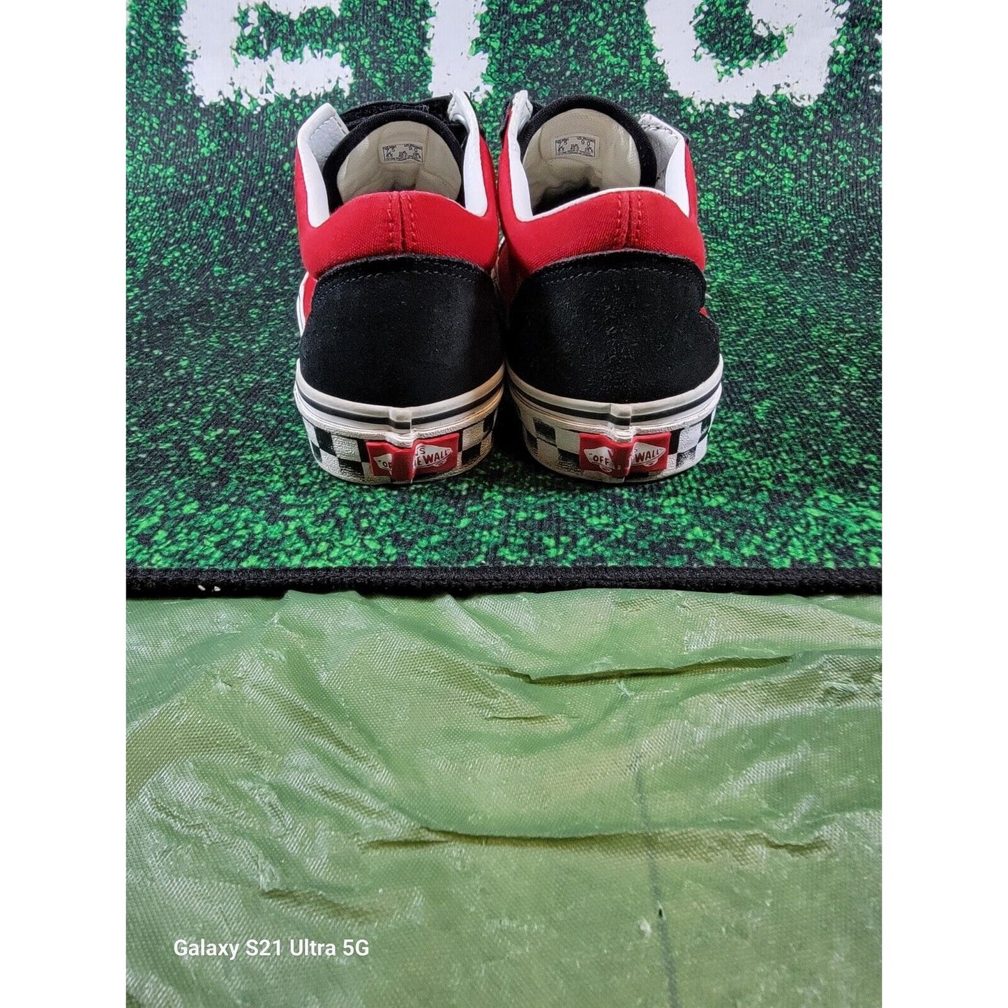 Size 7.5  VANS Old Skool V 'Logo Pop' Checkered Mid Sole VN0A3D29TKC3