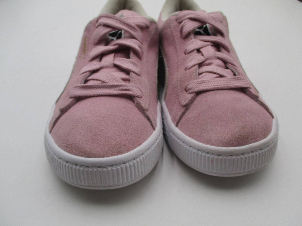 Puma Suede Shoes Kids Size 2 Pink Low Top Lace Up Casual Sneakers 380561-055