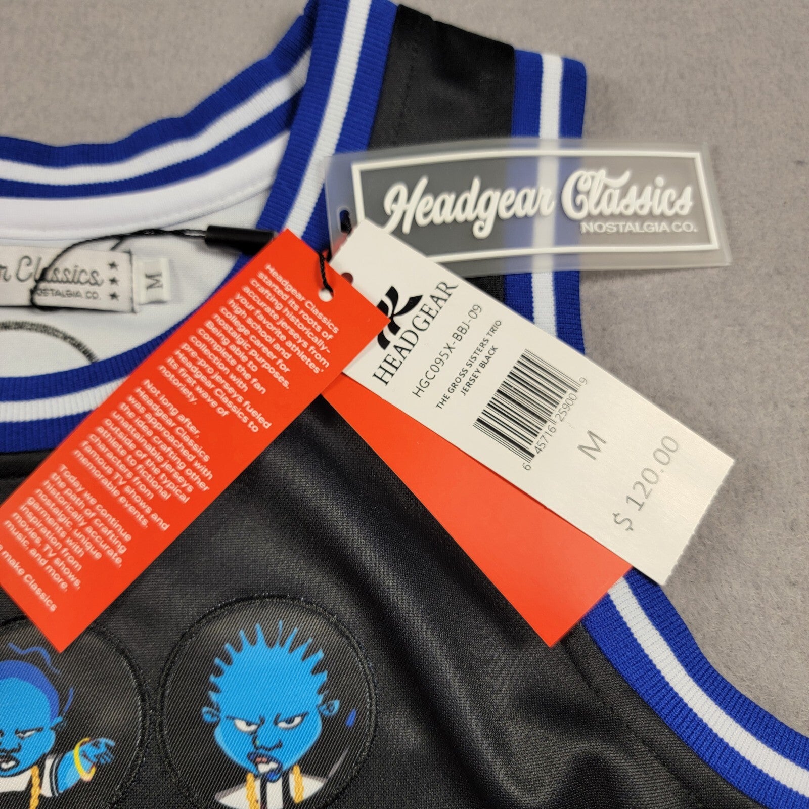 Headgear Classics The Gross Sisters Basketball Jersey Sz M NWT
