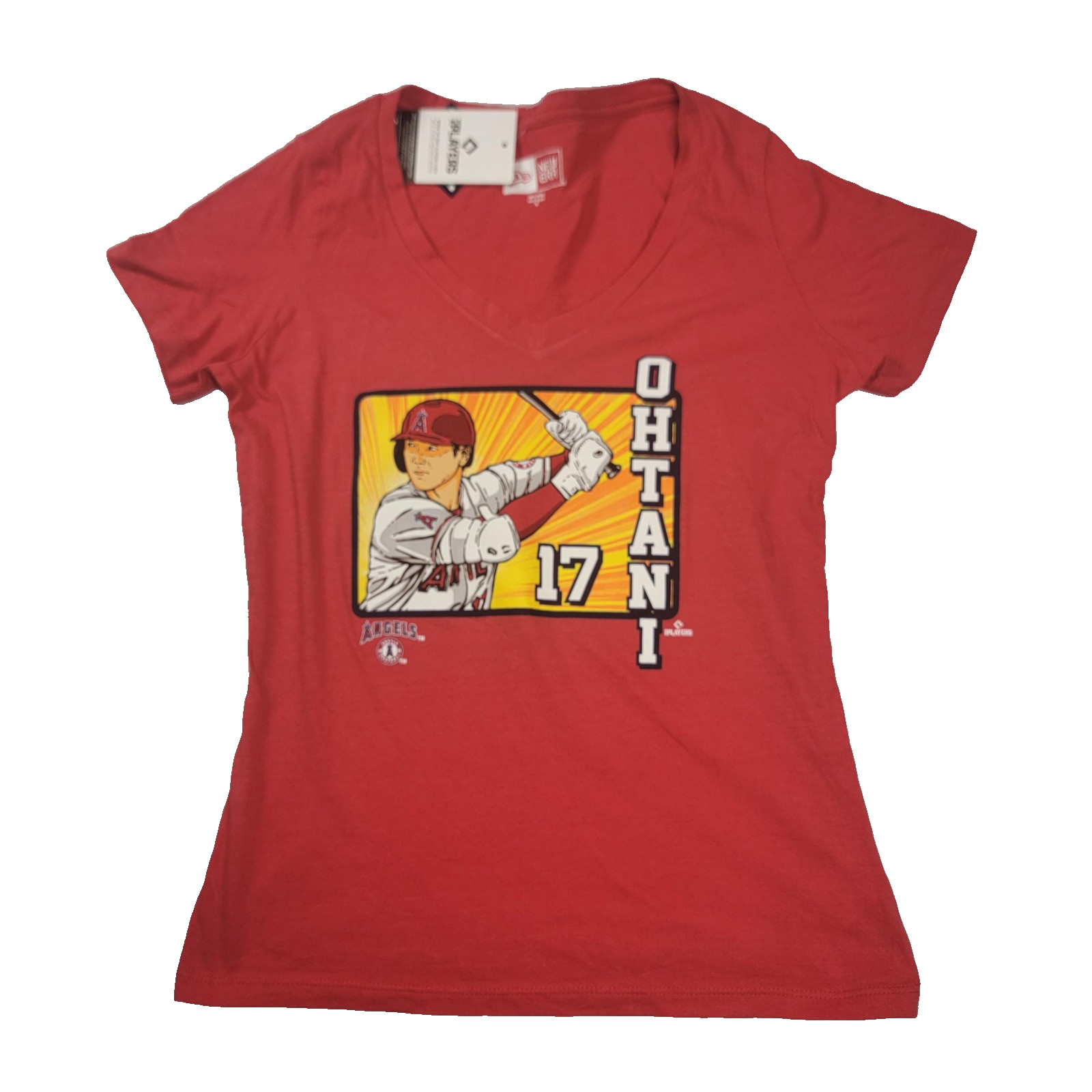 Los Angeles Angels Shirt Womens Medium Red MLB Baseball Ohtani 17 New Era