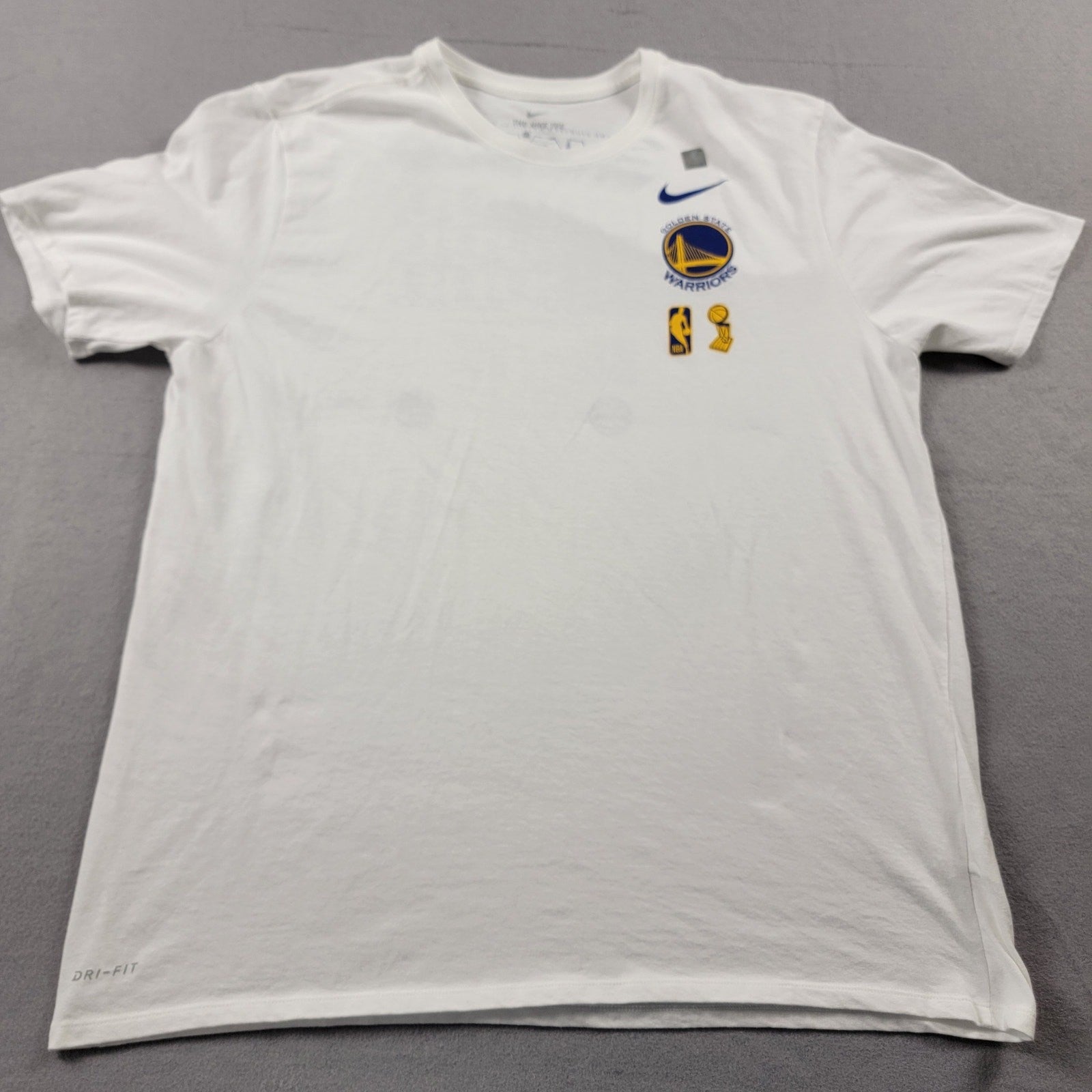 Golden State Warriors 2018 NBA Champs Nike Drifit T White Sz XXL0