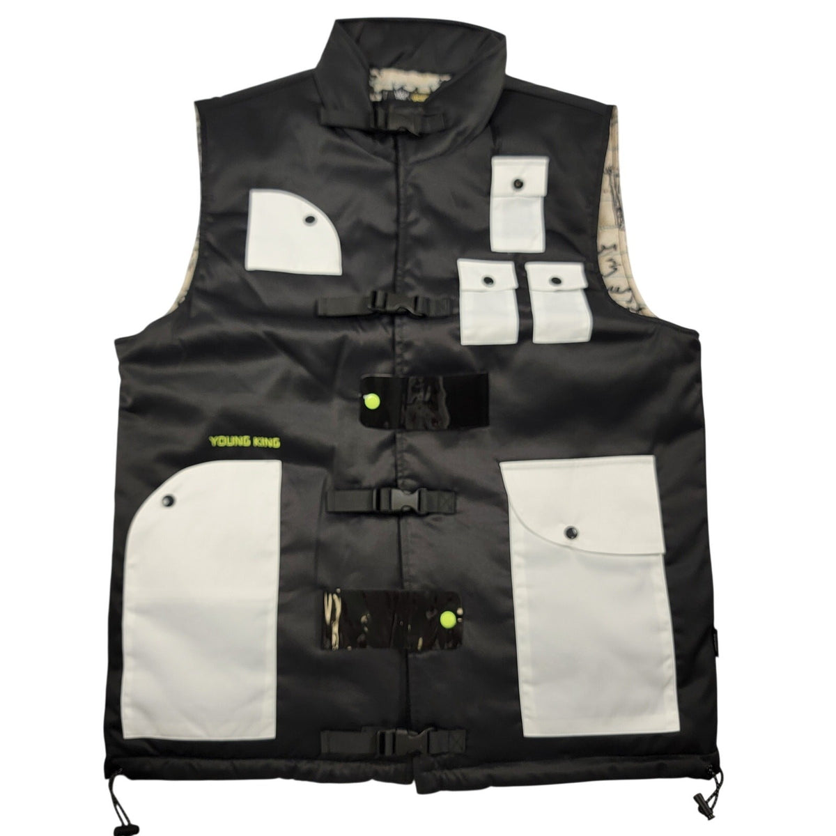 The Hideout THC x YK Osiris Young King Vest Men's L Black White NWT0