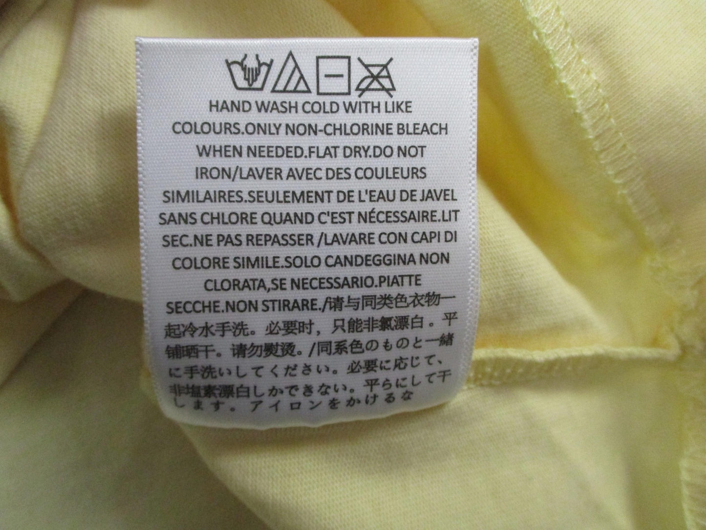 Fear Of God Essentials Shirt Mens Large Yellow Graphic Logo Tee Streetwear 13417