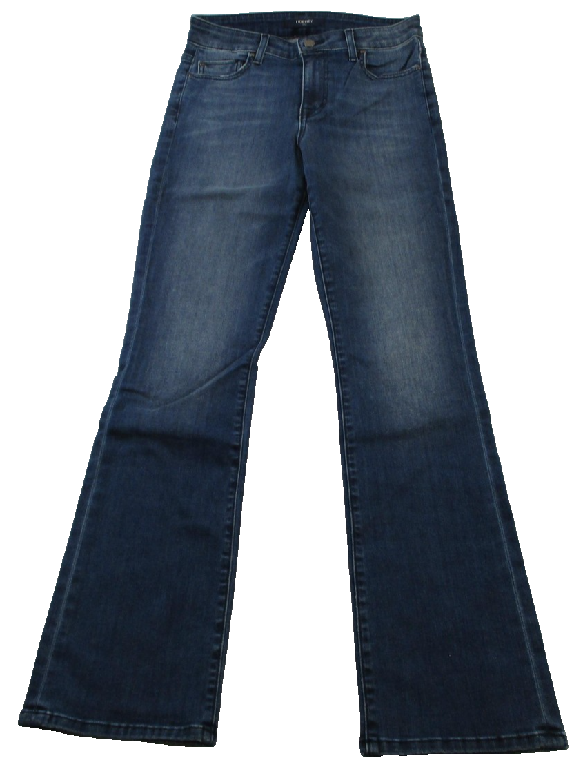 Fidelity Lily Jeans Womens 26 Blue Bootcut Mid Rise Stretch Denim Apollo 14720