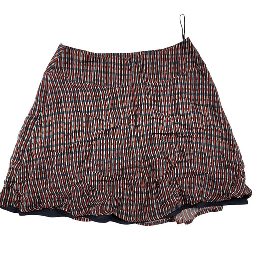 Lenon Women’s Pleated Mini Skirt Small Multicolor Striped Made in USA NWT