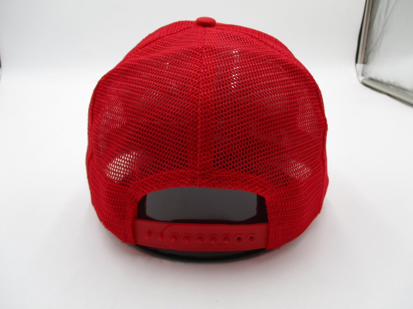 Nissin Cap Peterbilt Hat Cap Snap Back Mens OSFM Red Mesh Trucker Embroidered3