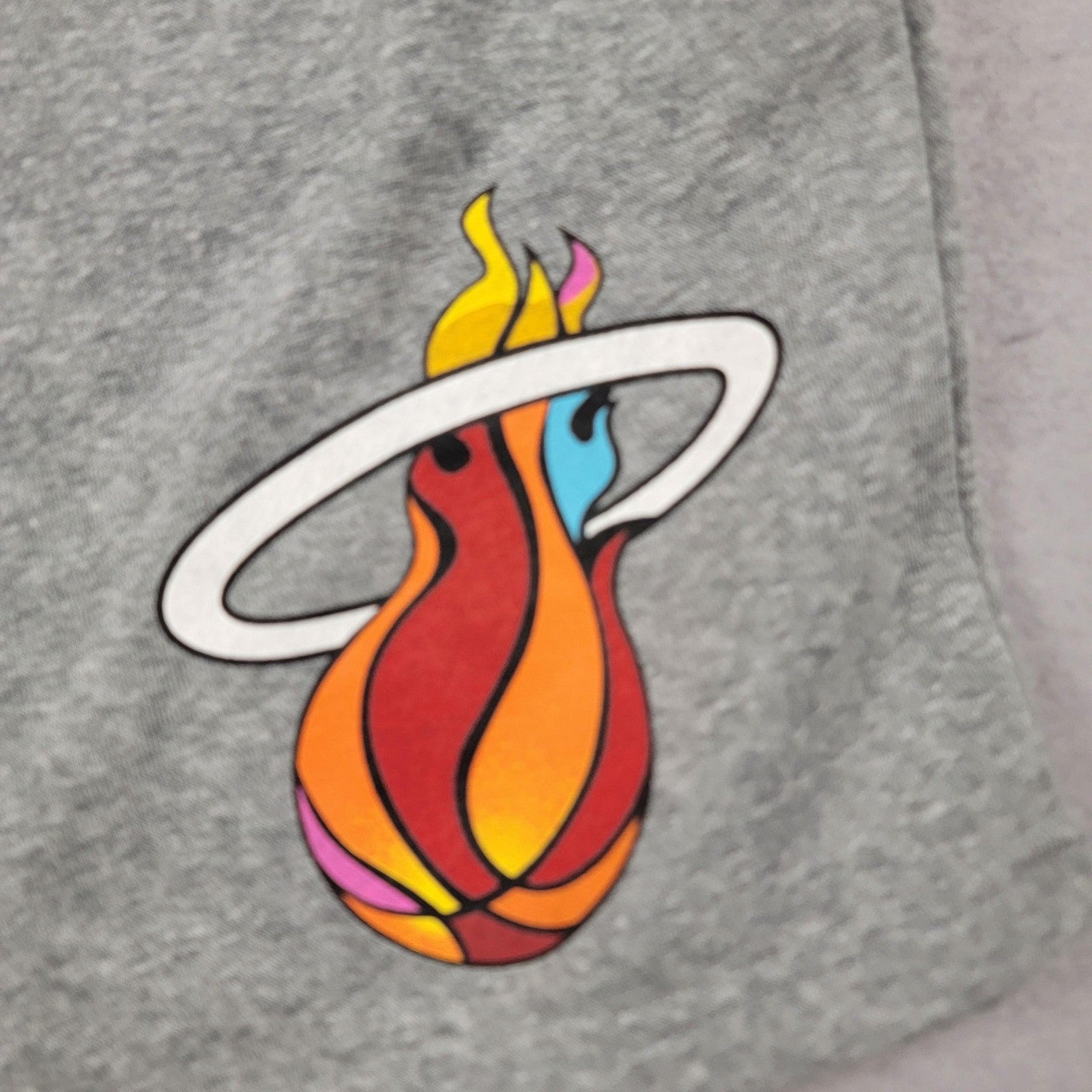 Miami Heat Shorts Mens 2XL Gray NBA Basketball Junk Food Clothing New Tag 9441