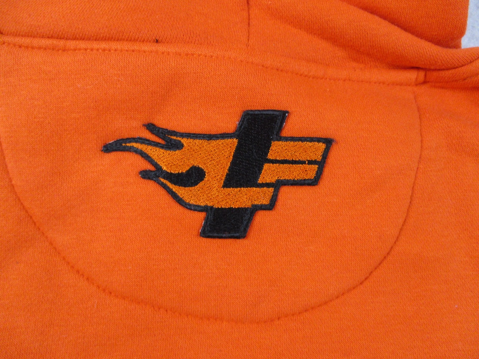 Hot Wheels Hoodie Mens Large Orange Graphic Pullover Kangaroo Pocket D73