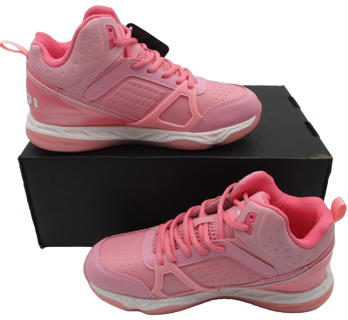 AND1 Shoes Kids Size 5 Pink Mid Top Basketball Sneakers Athletic GGA143GX001 1S13