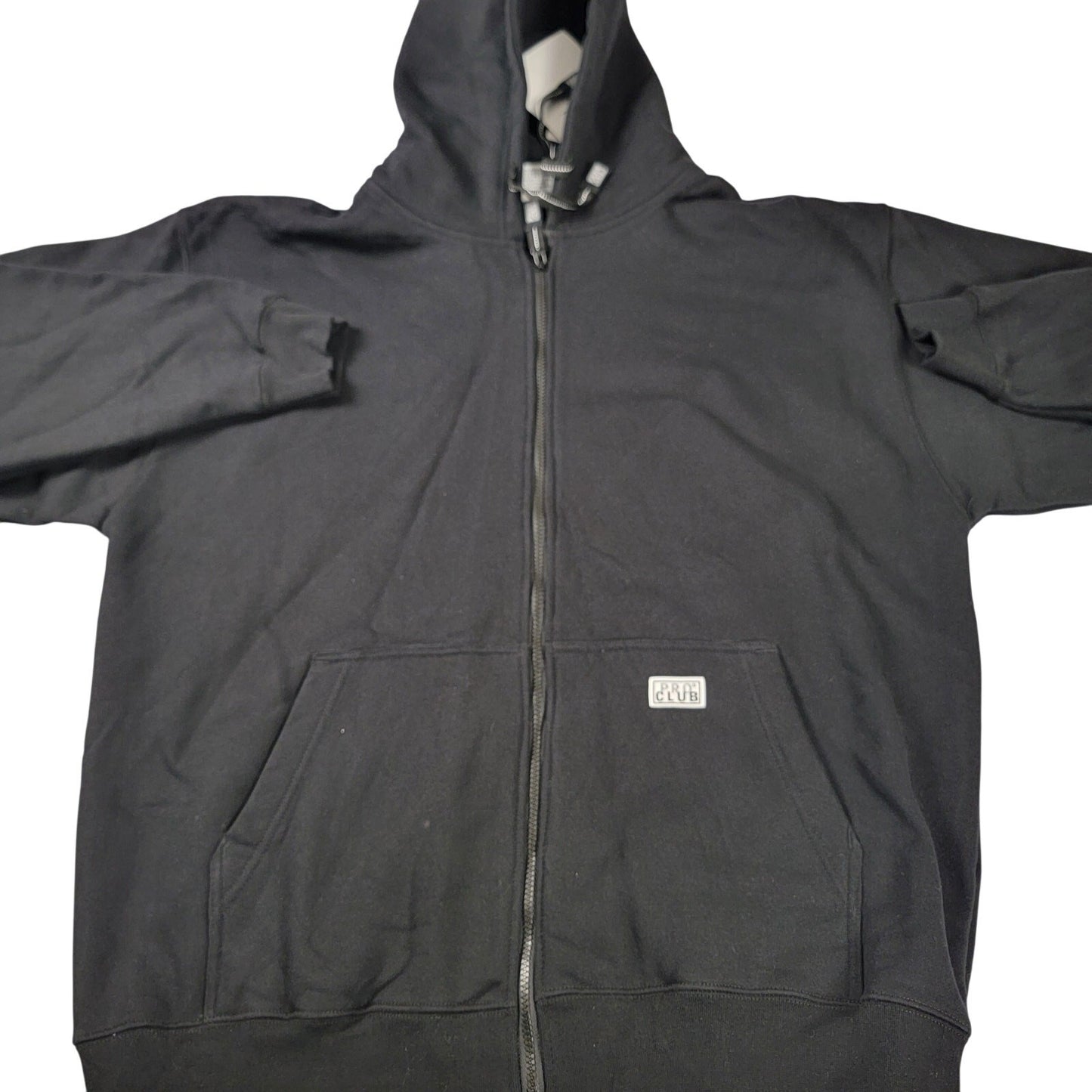 Pro Club Men's Black Heavy Weight Full Zip Hoodie 2XL