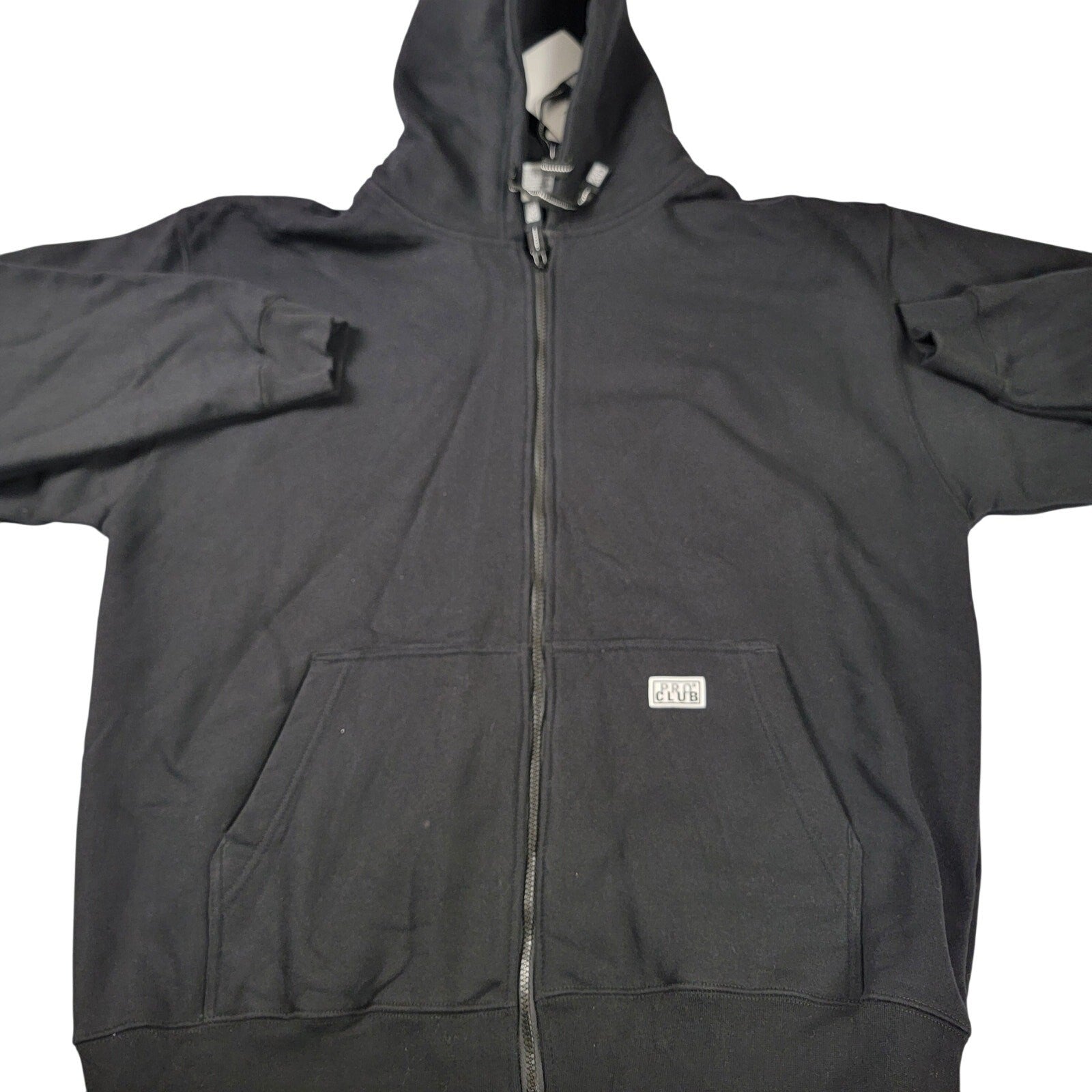 Pro Club Men's Black Heavy Weight Full Zip Hoodie 2XL