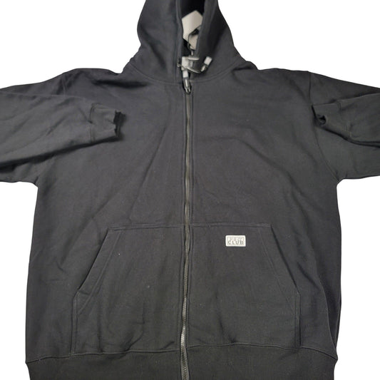 Pro Club Men's Black Heavy Weight Full Zip Hoodie 2XL
