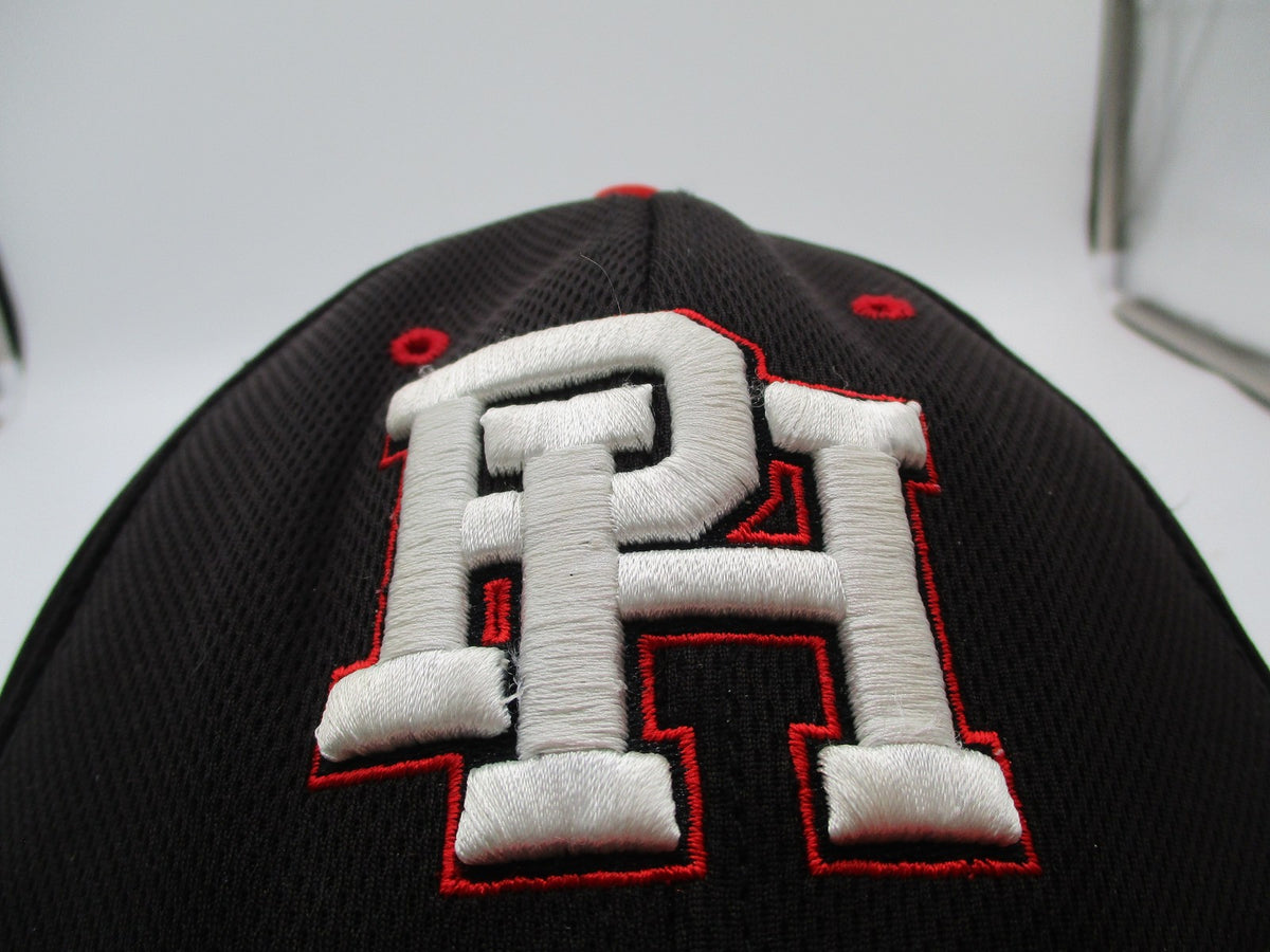 Big Reds PH Hat Cap Strap Back One Size Black Red Mesh Logo OC Sports Mens3