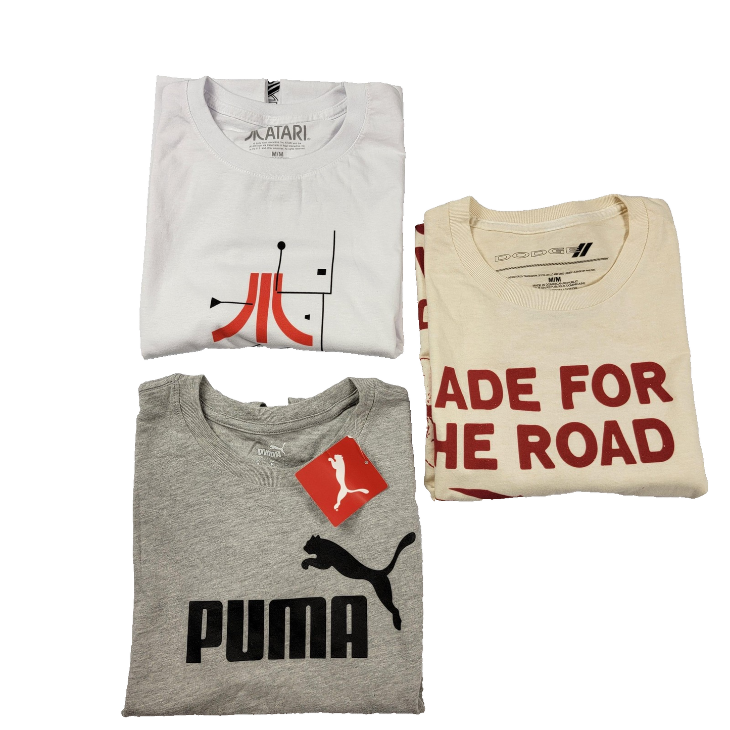 Atari Dodge Puma 3 Tee Shirt Bundle Medium Graphic Tee