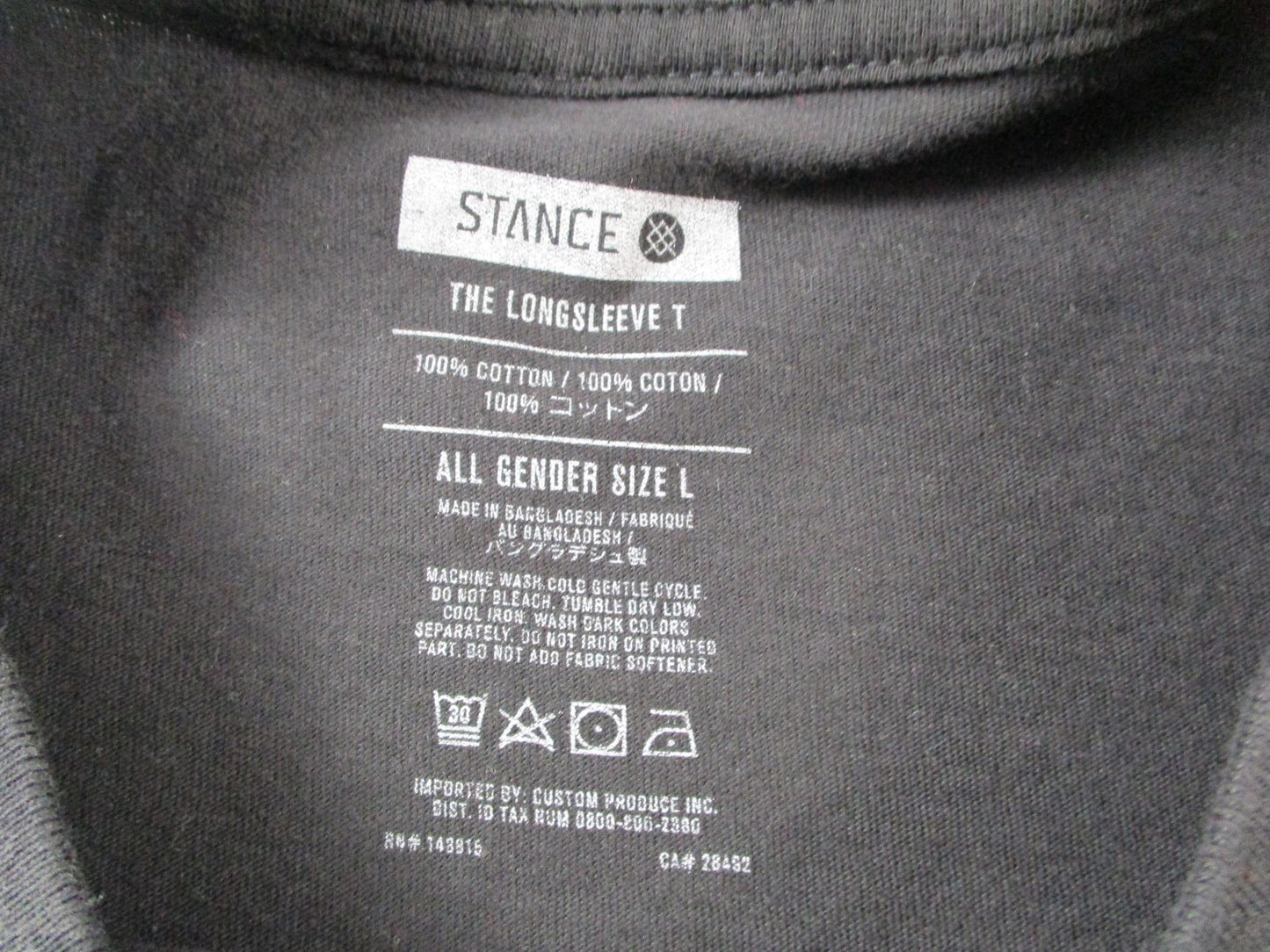 Stance Shirt Mens Large Black Long Sleeve Retro Stripe Logo Graphic Crewneck Tee2