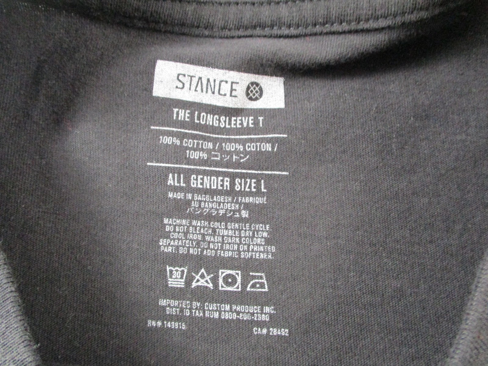 Stance Shirt Mens Large Black Long Sleeve Retro Stripe Logo Graphic Crewneck Tee2
