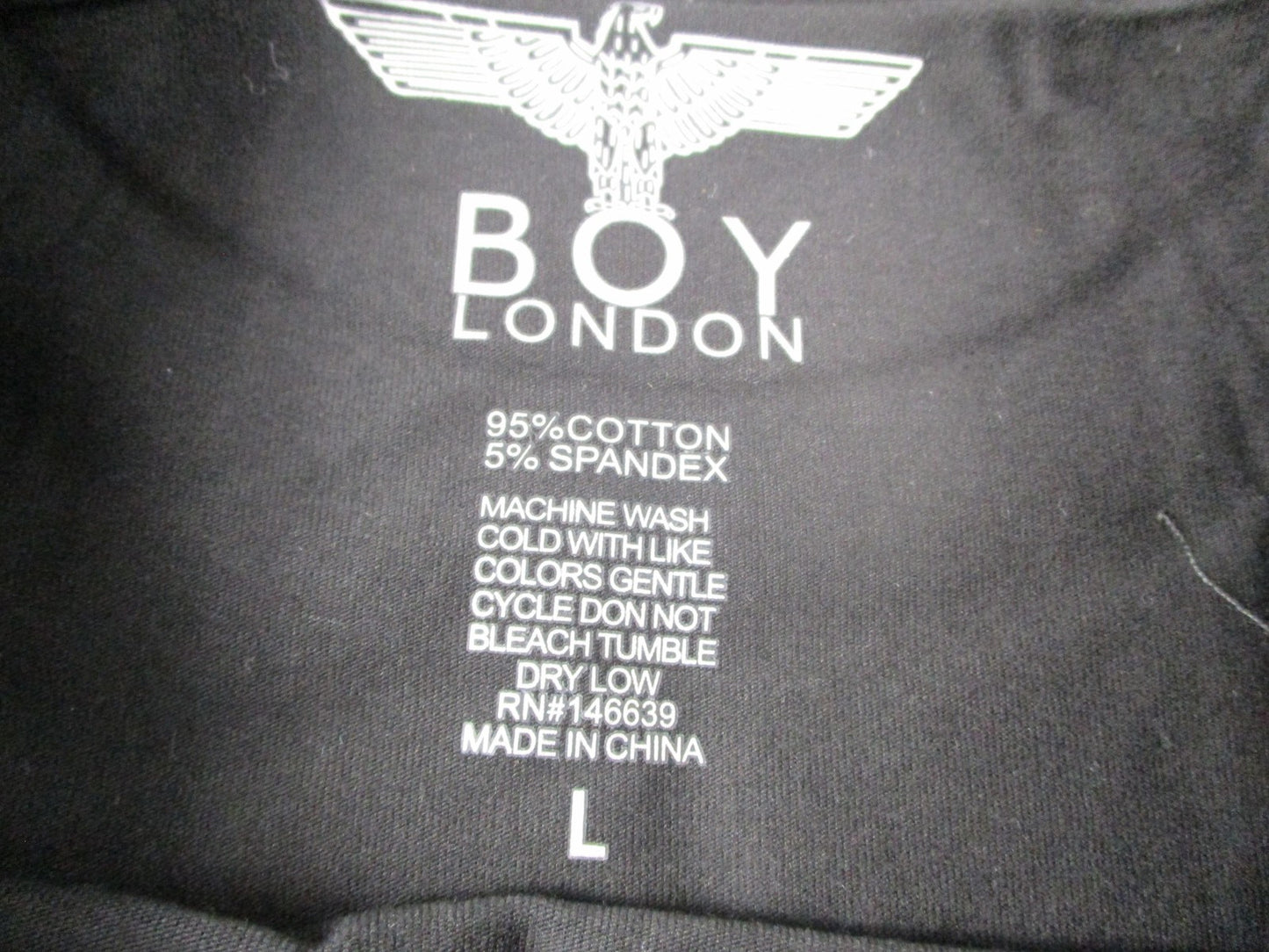 BOY London Shirt Mens Large Black Eagle Logo O Graphic Streetwear Punk Tee 13112