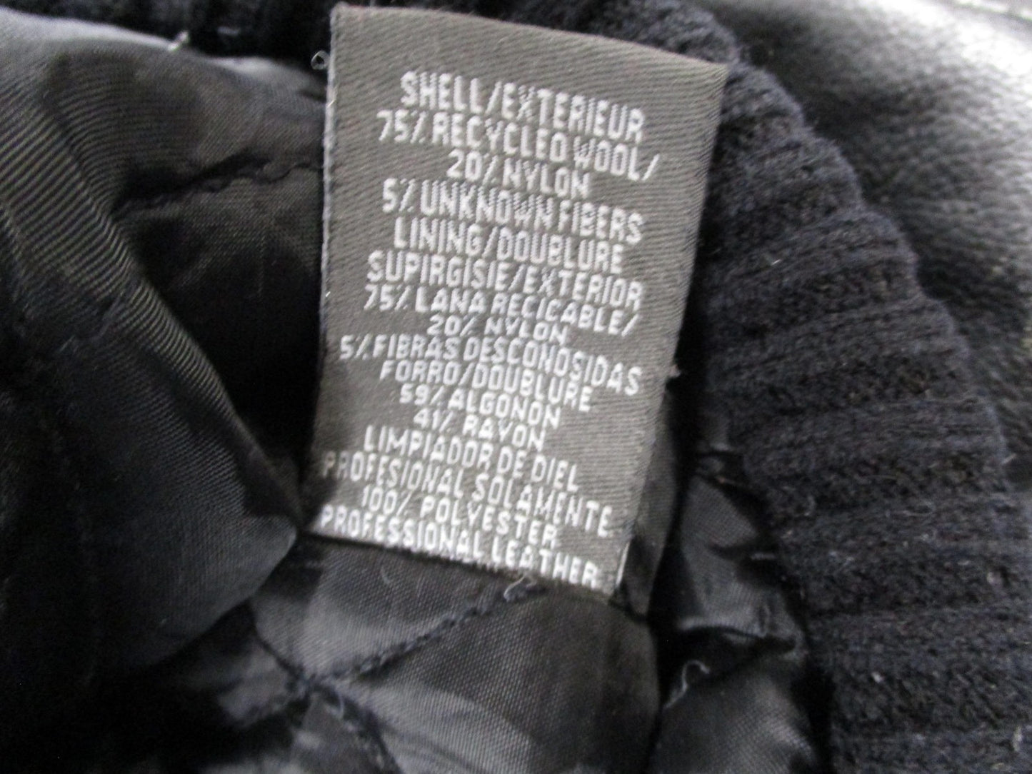 Savi Jacket Mens 5XL Black Dark City Records Varsity Wool Leather Hip Hop 17583