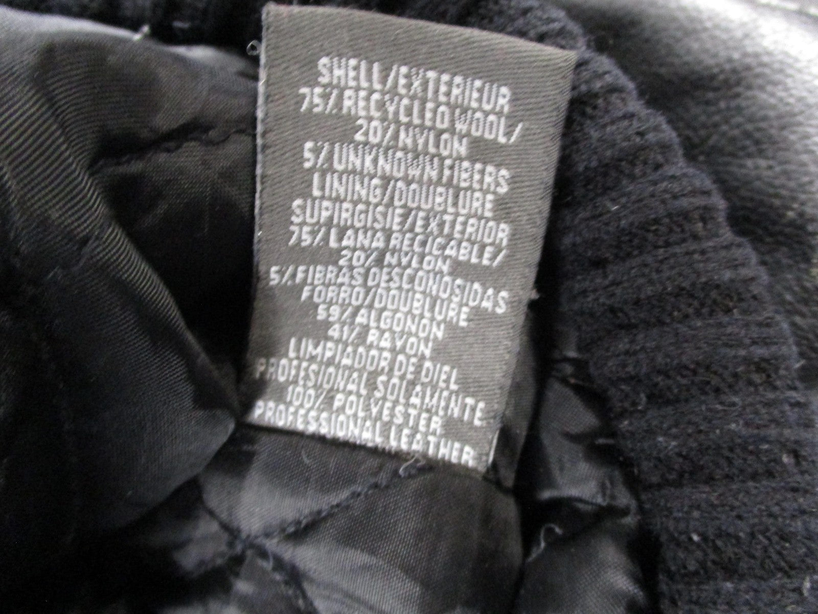 Savi Jacket Mens 5XL Black Dark City Records Varsity Wool Leather Hip Hop 17583
