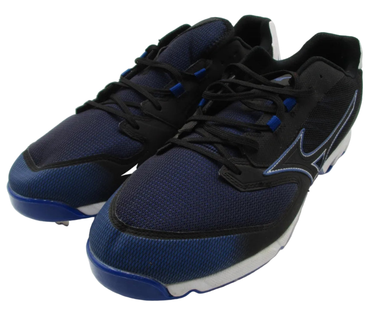 Mizuno Baseball Cleats Shoes Mens Size 14 Blue Black Metal Spikes Athletic0