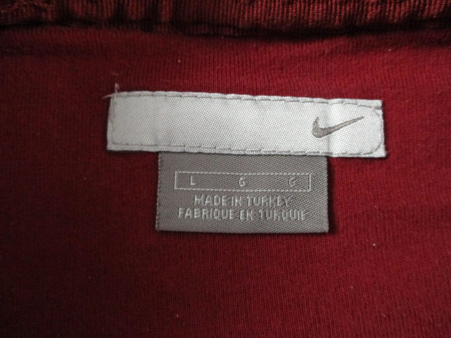 Nike Sweatshirt Mens Large Red Fleece Pullover Crewneck Small Swoosh Logo 16202