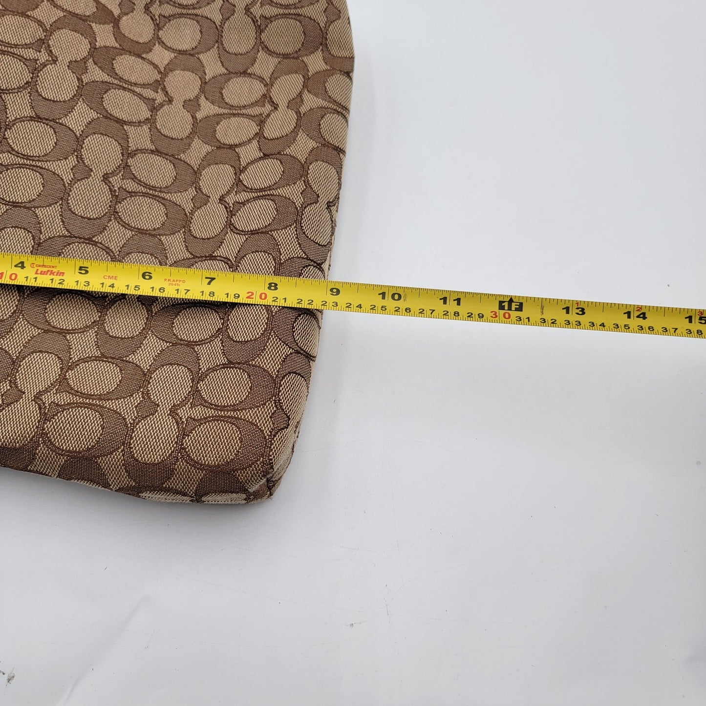 Coach Signature Crossbody Bag Brown Canvas Leather Trim F2996011