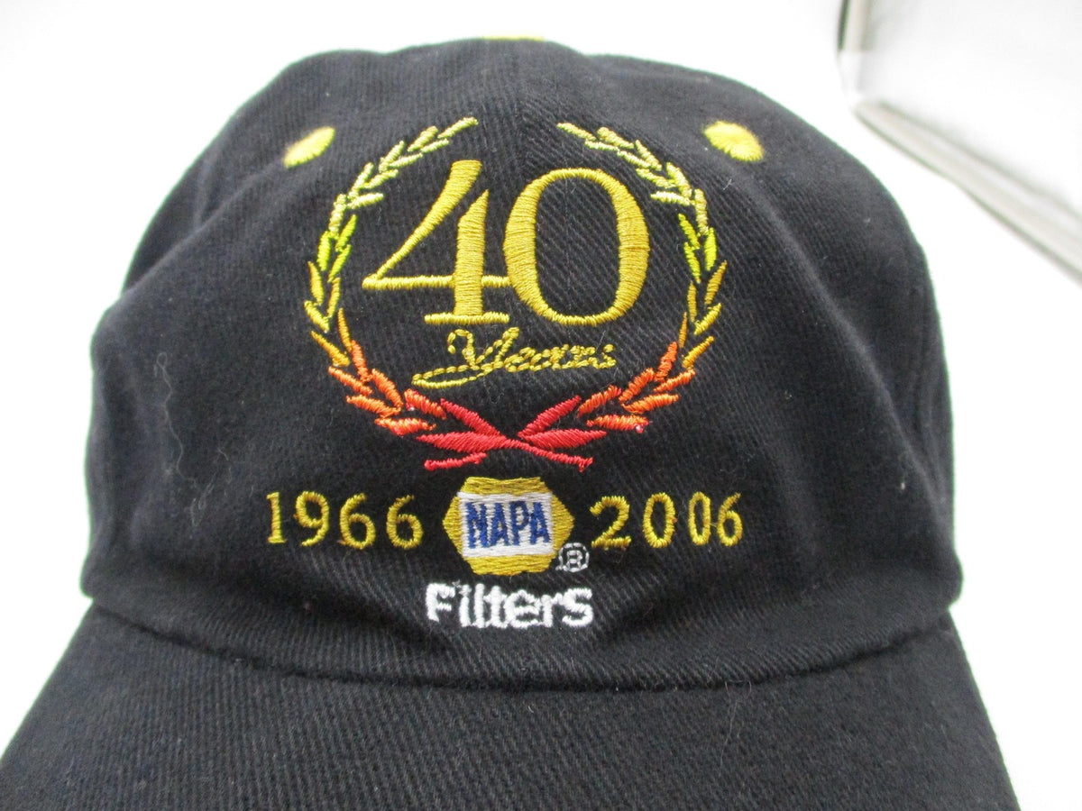 NAPA Filters Hat Cap Strap Back Mens One Size Black 40 Years Anniversary Logo1