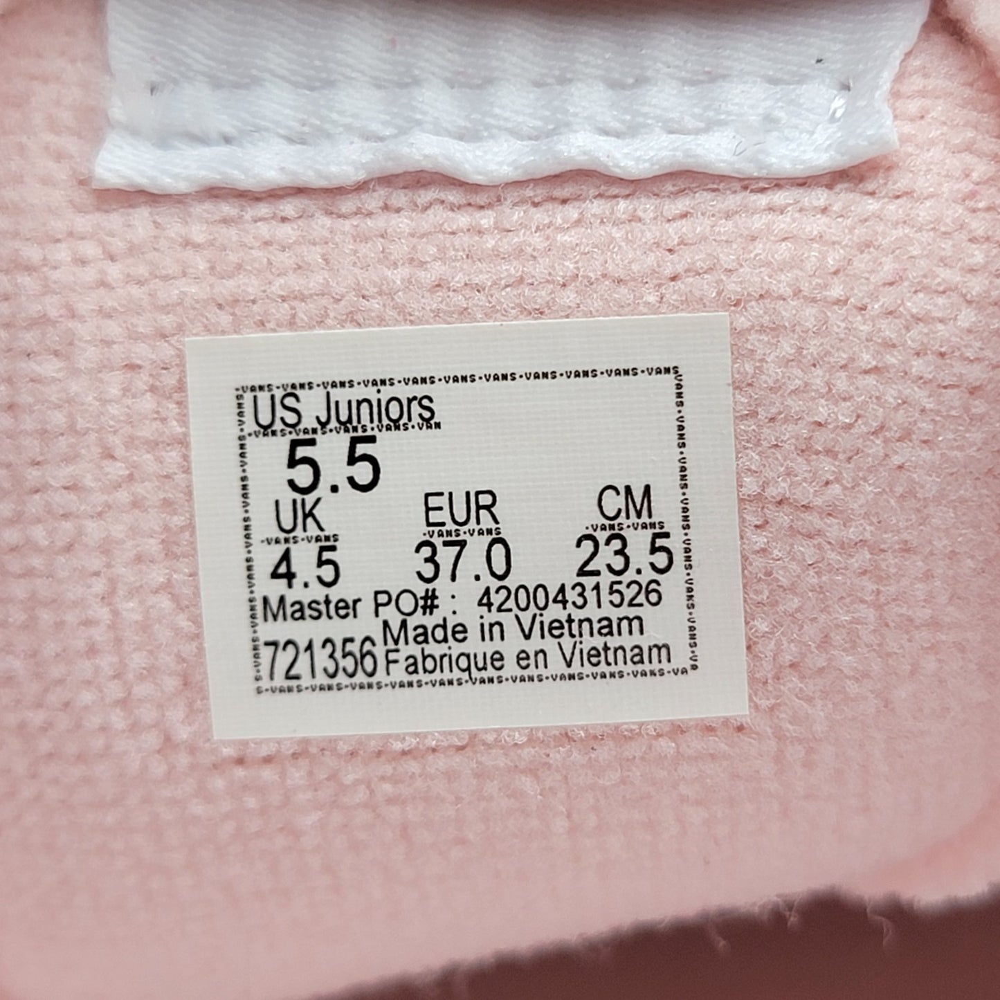 Vans OTW Junior Sk8-Mid Reissue V Metallic Pop Pink Sz 5.5 VN0A4UI5PNK NIB6