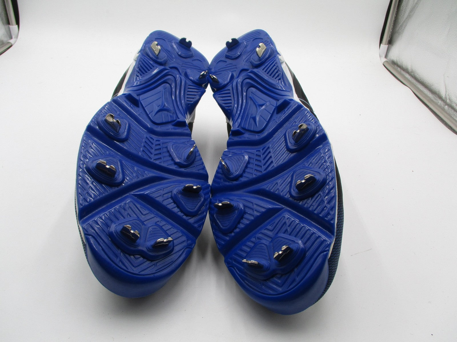 Mizuno Baseball Cleats Shoes Mens Size 14 Blue Black Metal Spikes Athletic4