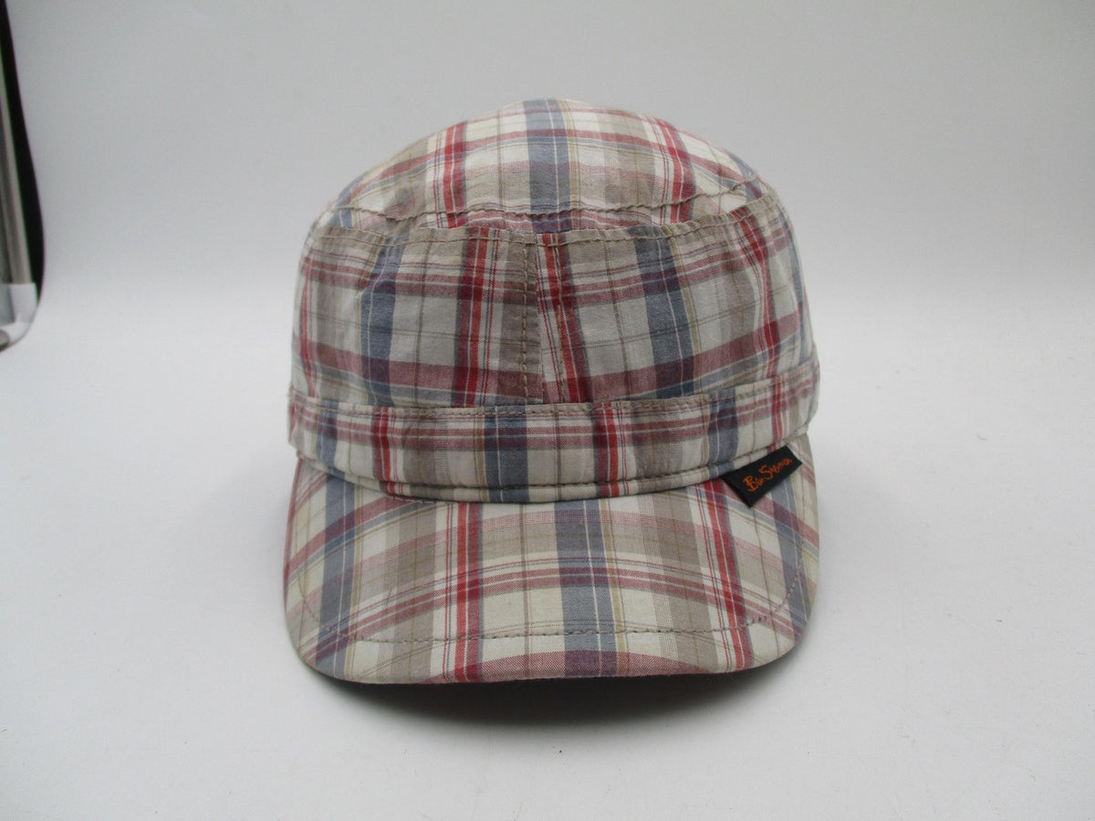 Ben Sherman Hat Cap Fitted Mens L/XL Multicolor Plaid Army Lined Lightweight0